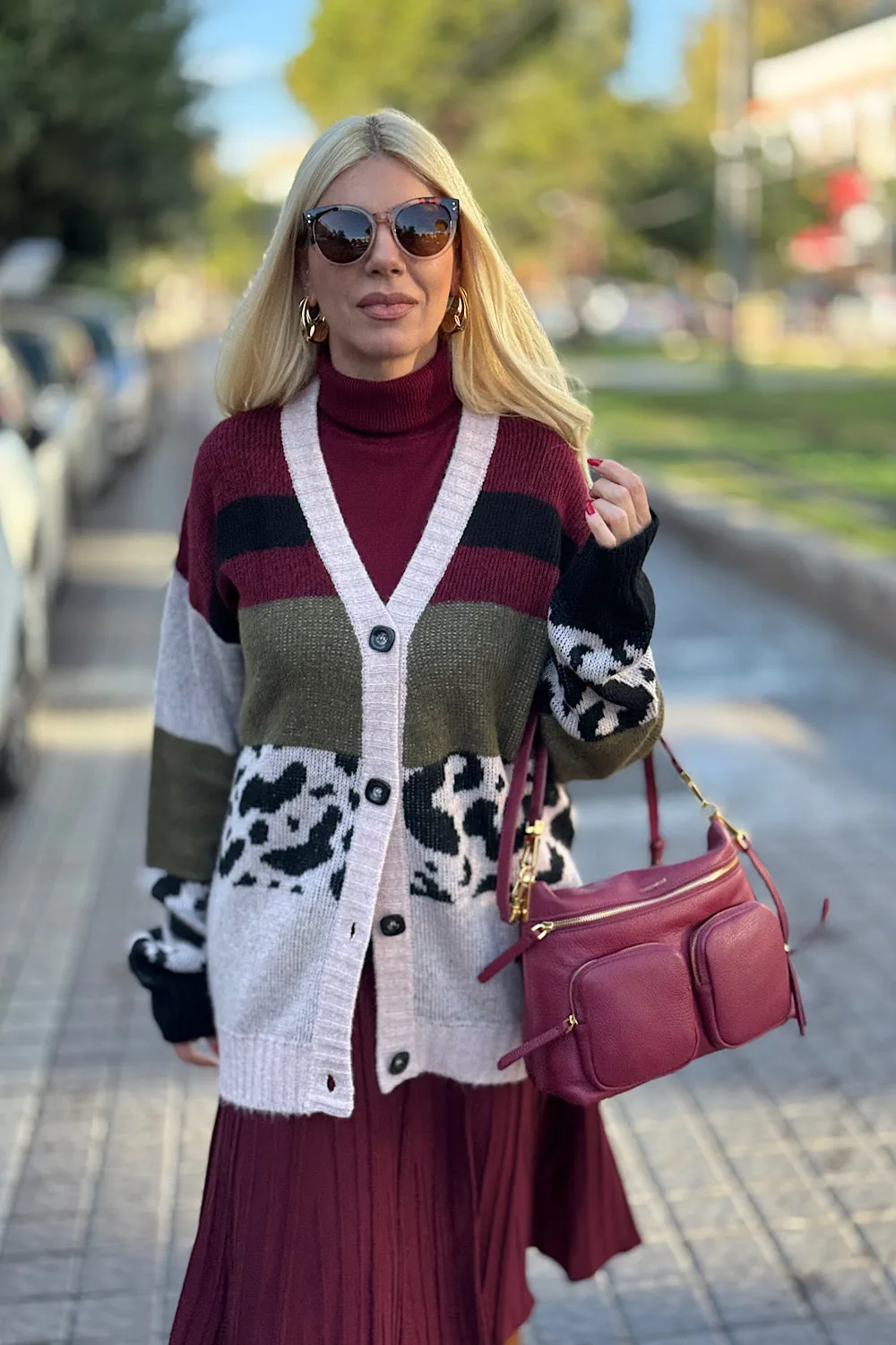 ΖΑΚΕΤΑ ΤΡΙΧΡΩΜΗ ANIMAL PRINT