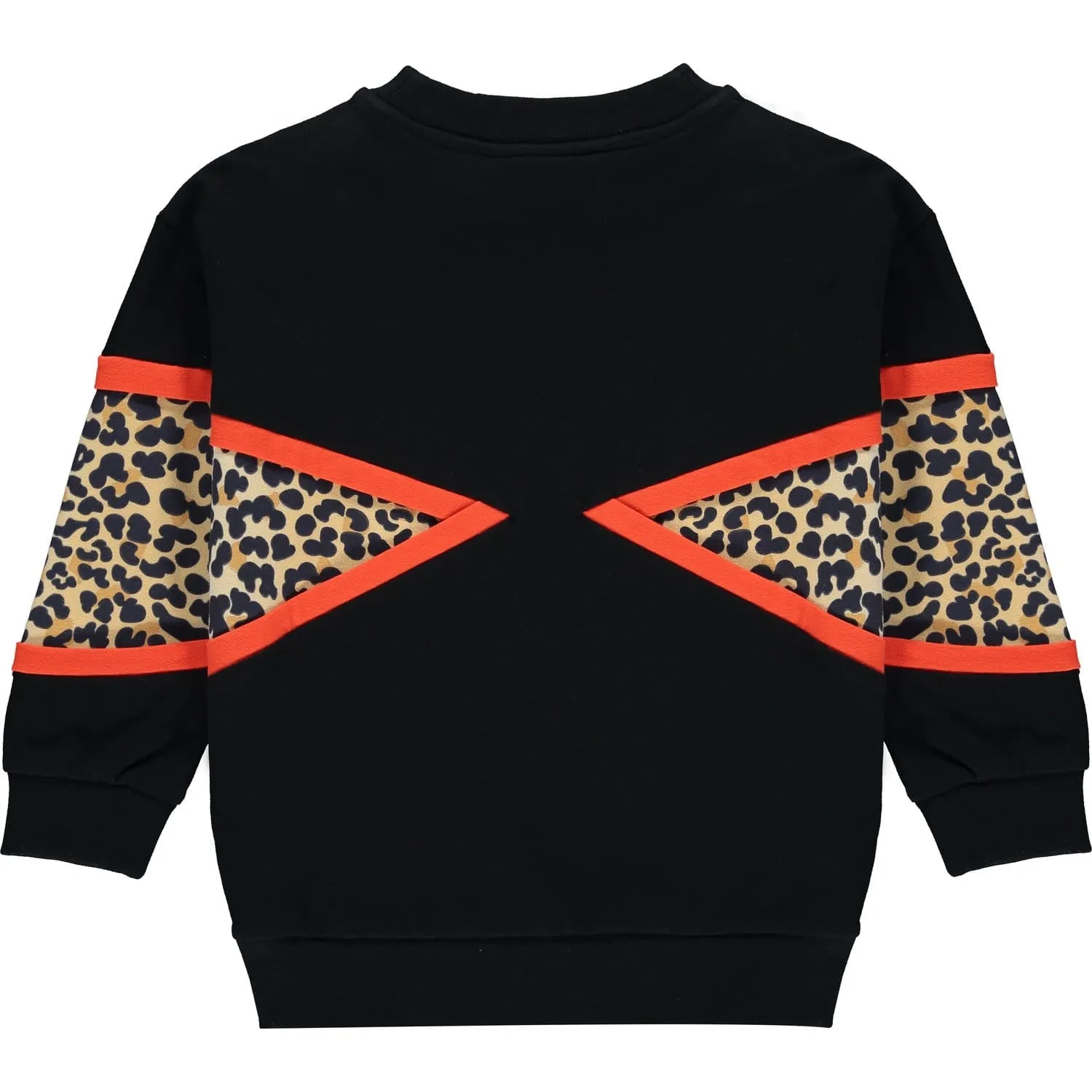 A DEE - Leopard Panel Sweatshirt Set - Black