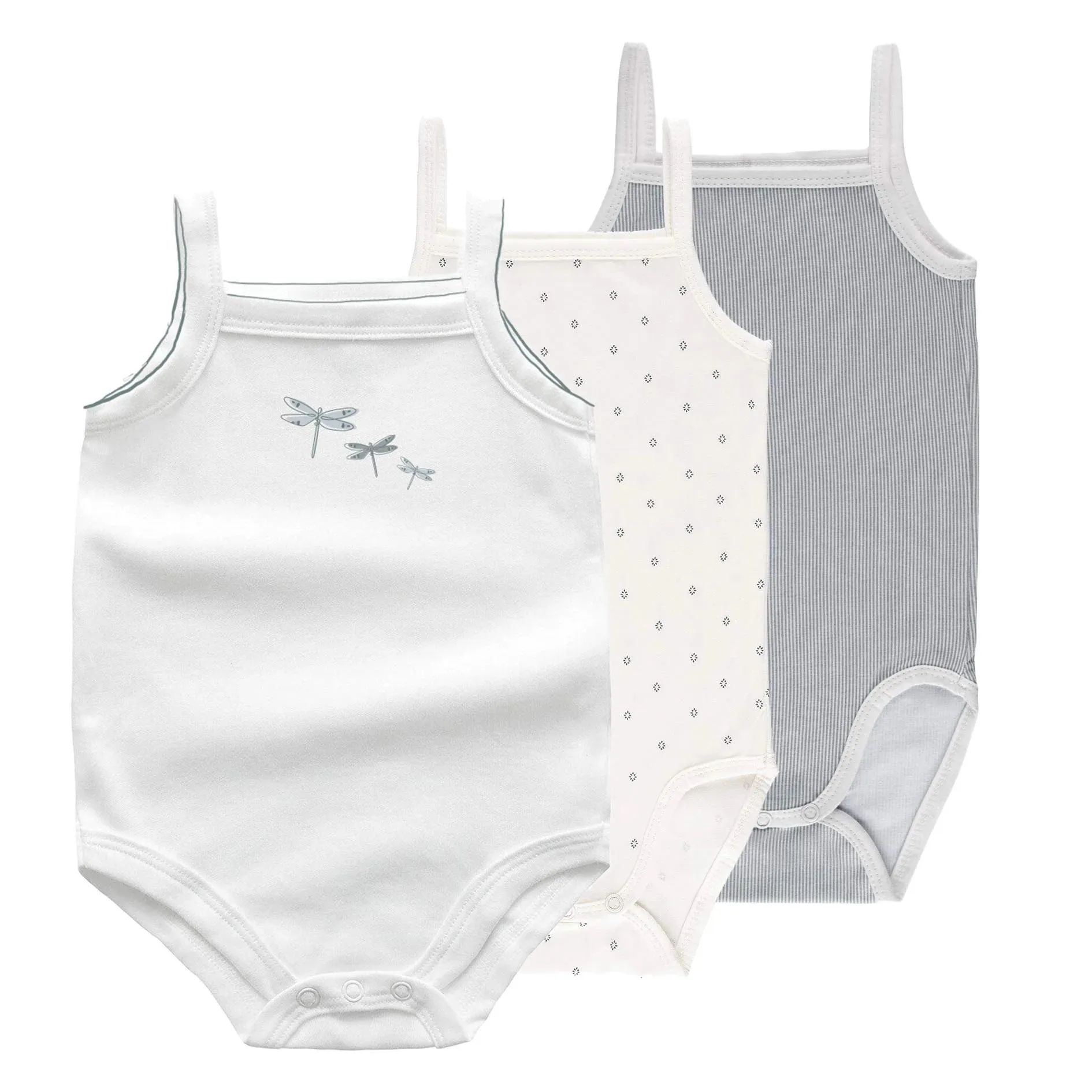 Blue Stripes, Dragonfly, Diamonds 3 pk undershirts by Ely's & Co