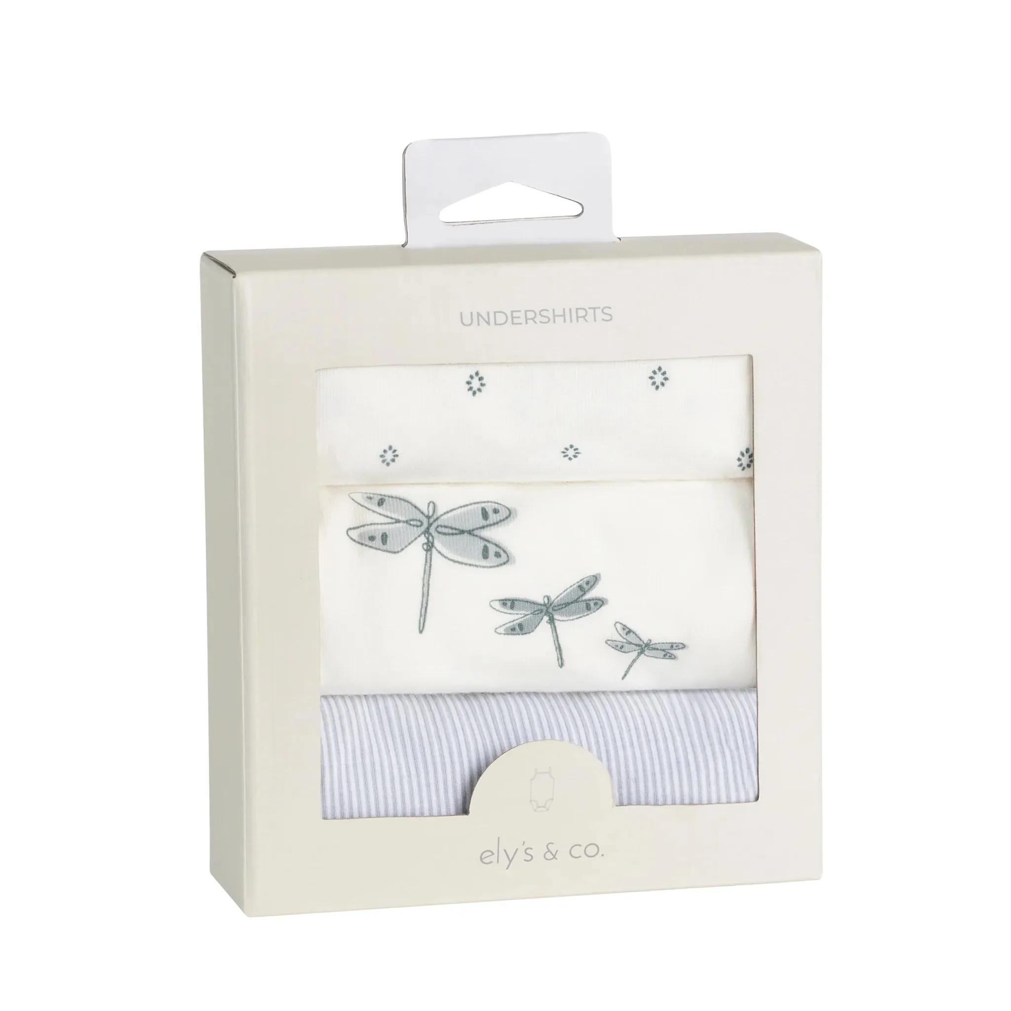 Blue Stripes, Dragonfly, Diamonds 3 pk undershirts by Ely's & Co