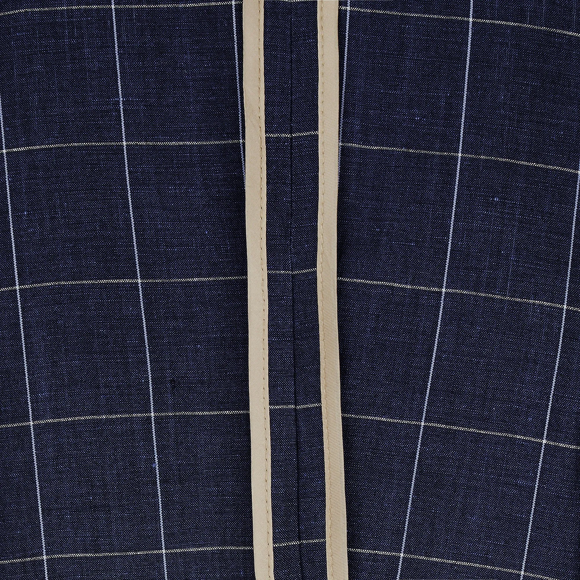 Blue Windowpane - 55% Wool 45% Linen
