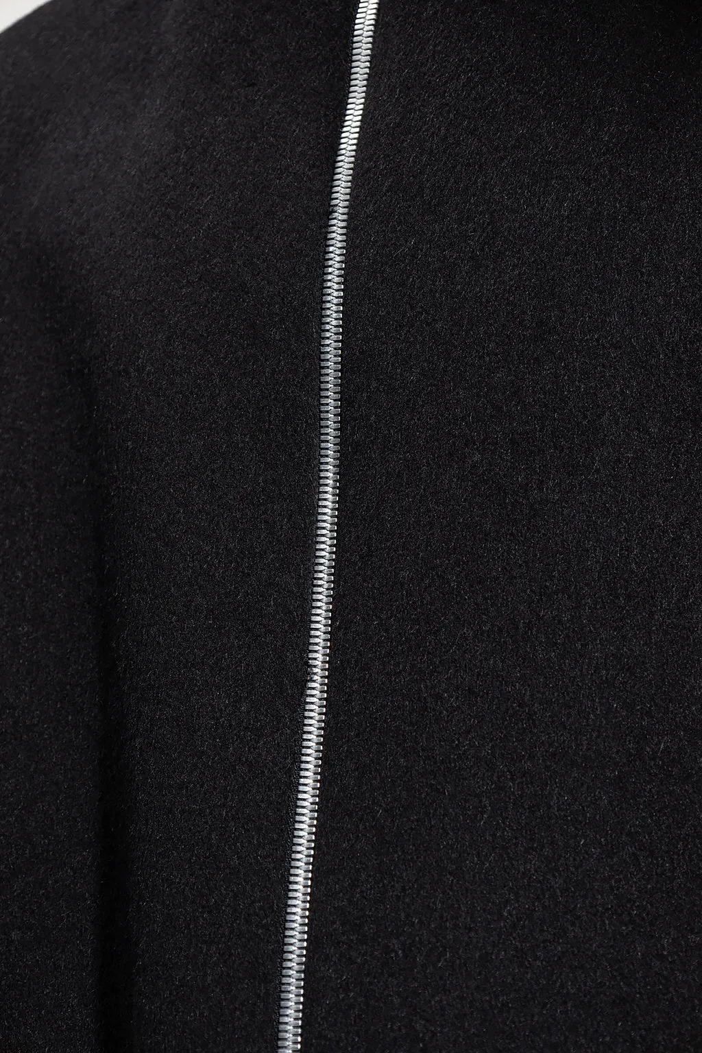 Bottega Veneta New Men's Wool Zip Up Coat In Black With Hood