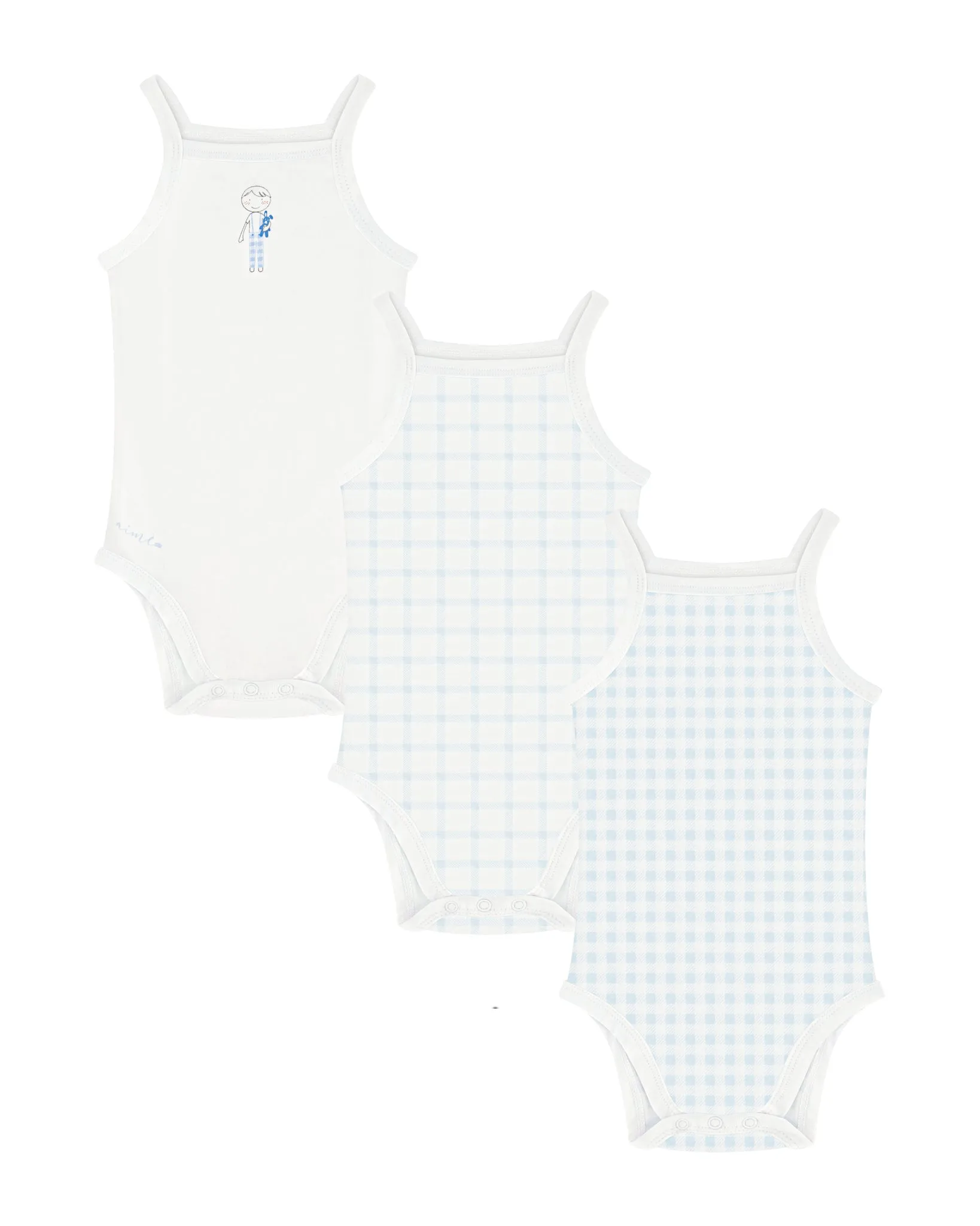 Boys Gingham Undershirts by AIME Child