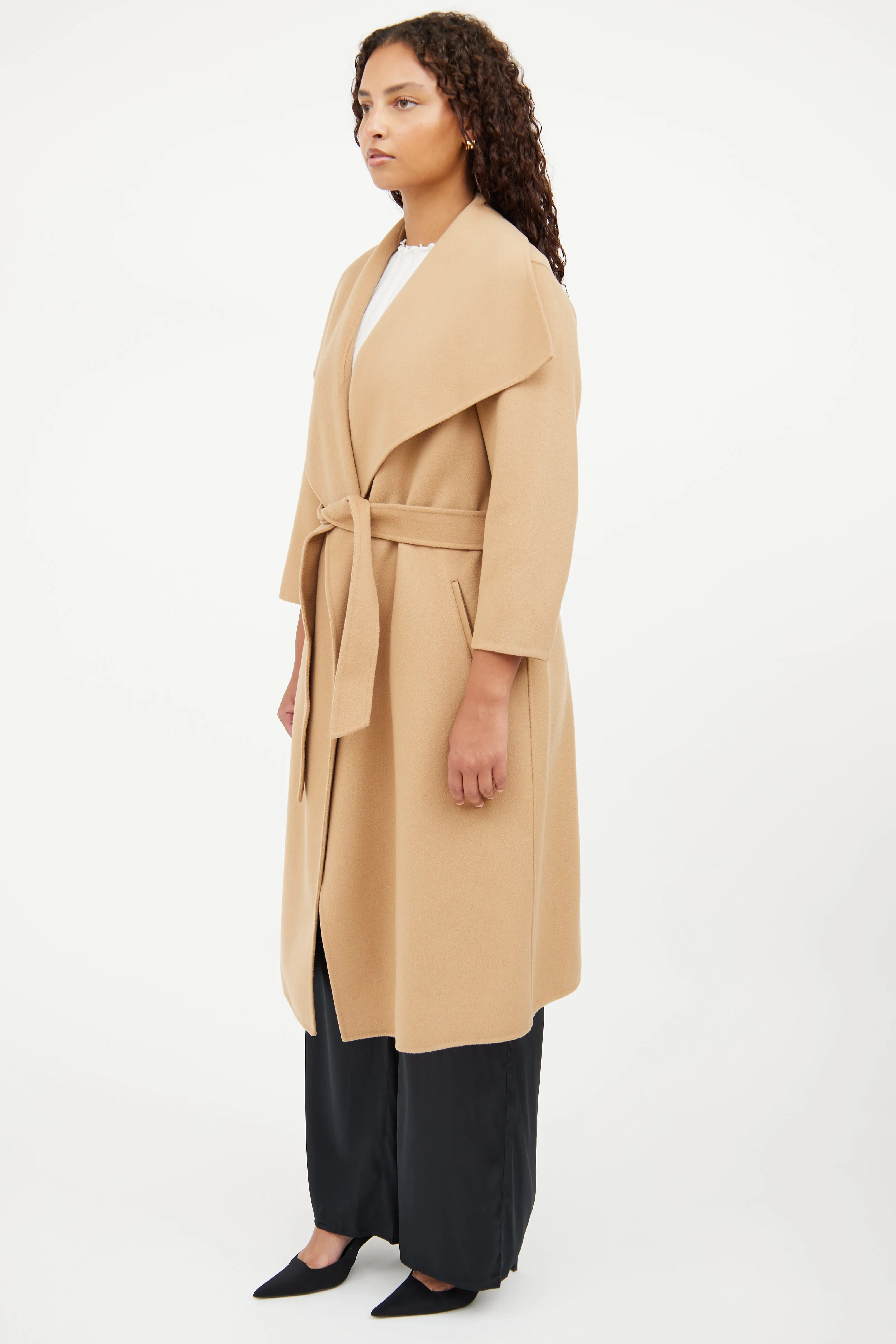 Brown Wool Wrap Jacket