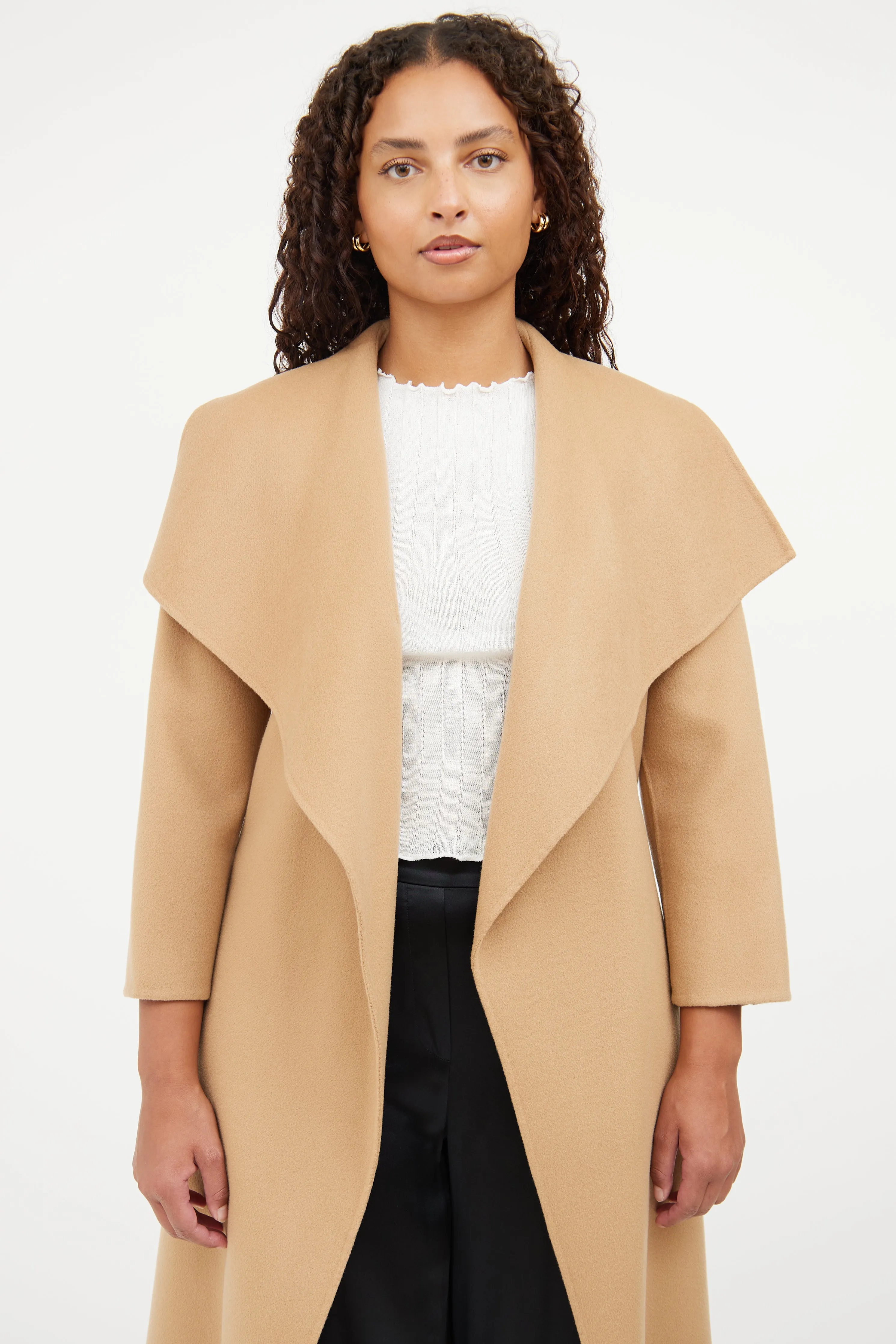 Brown Wool Wrap Jacket