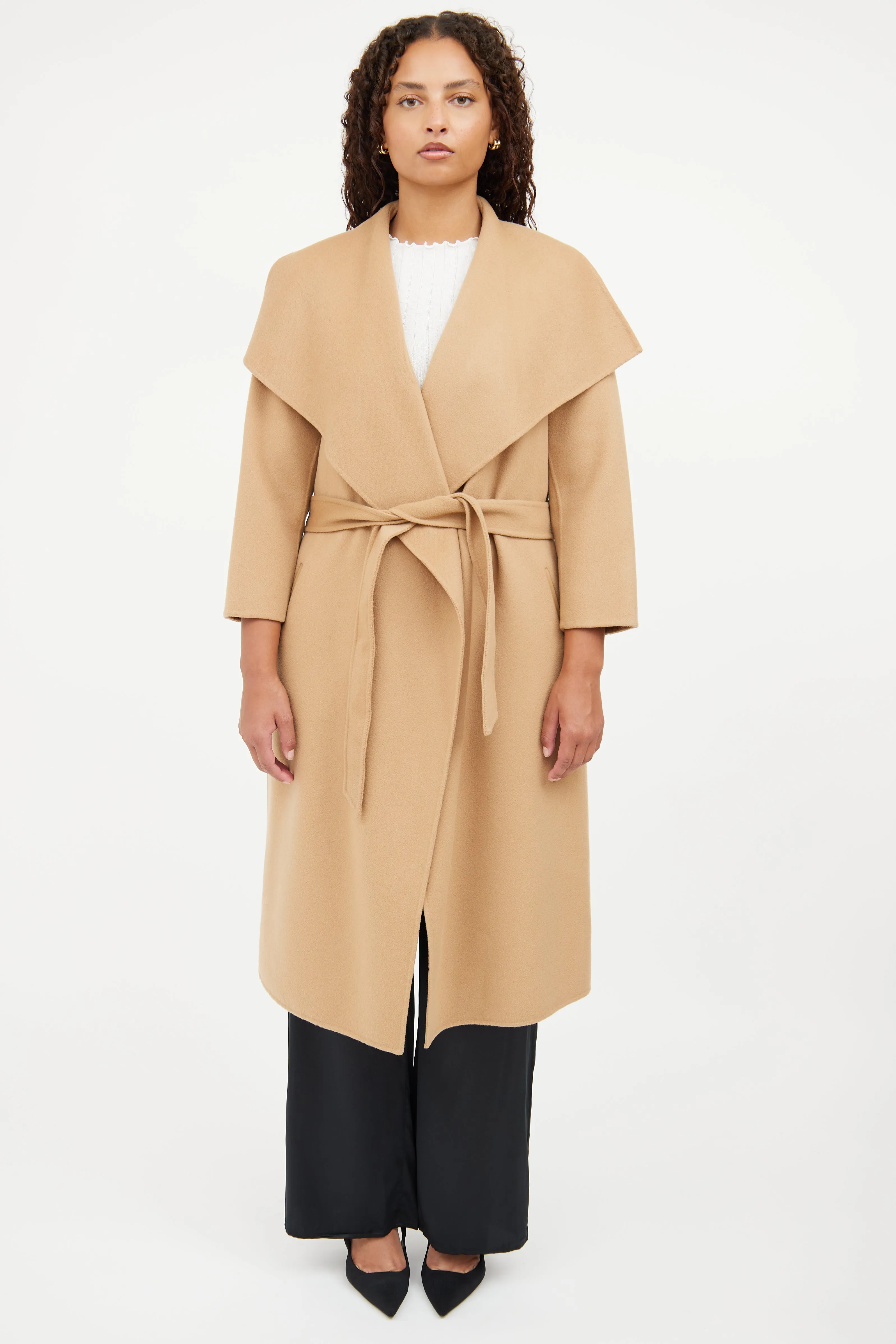 Brown Wool Wrap Jacket