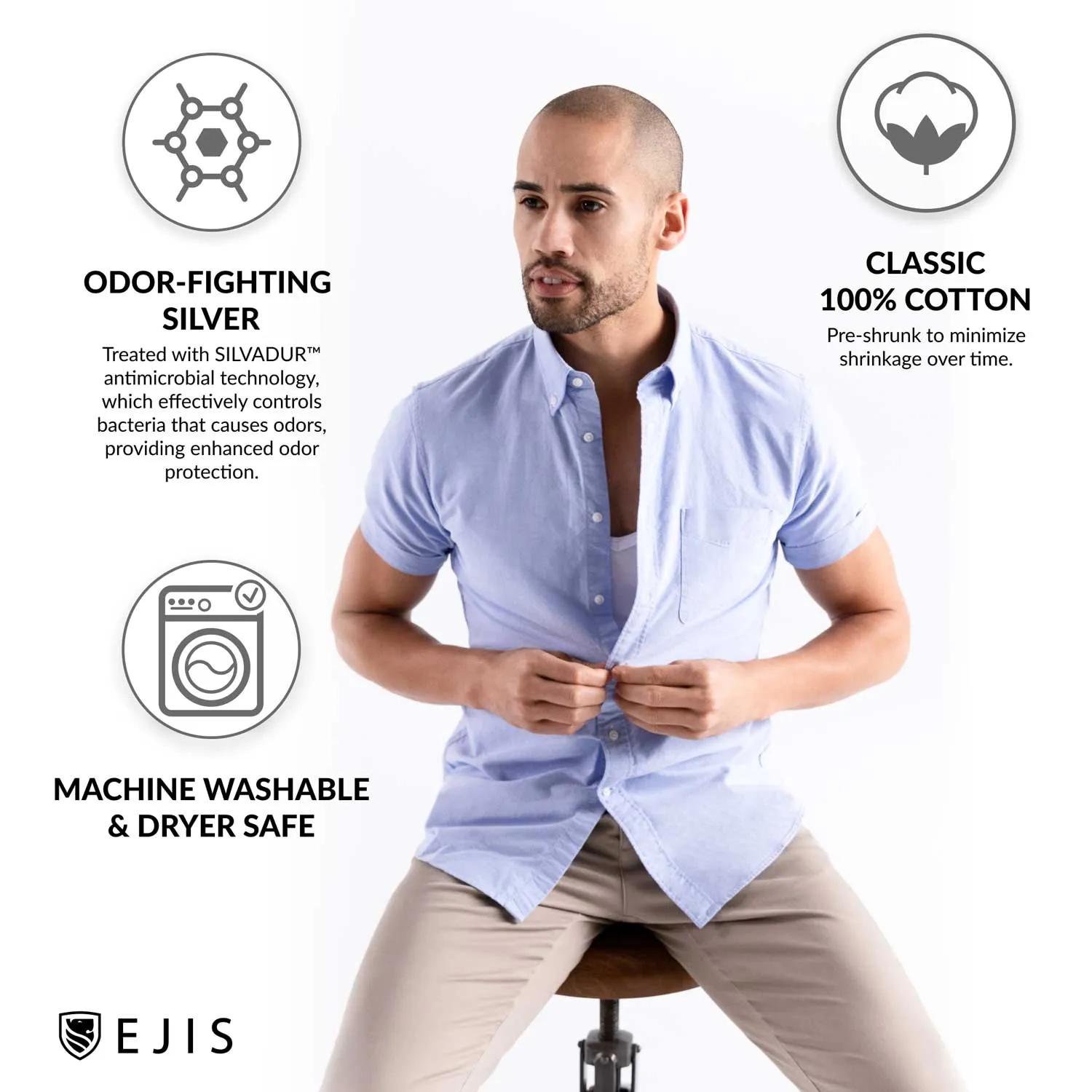 Deep V Cotton Sweat Proof Undershirt For Men - White 9-Pack