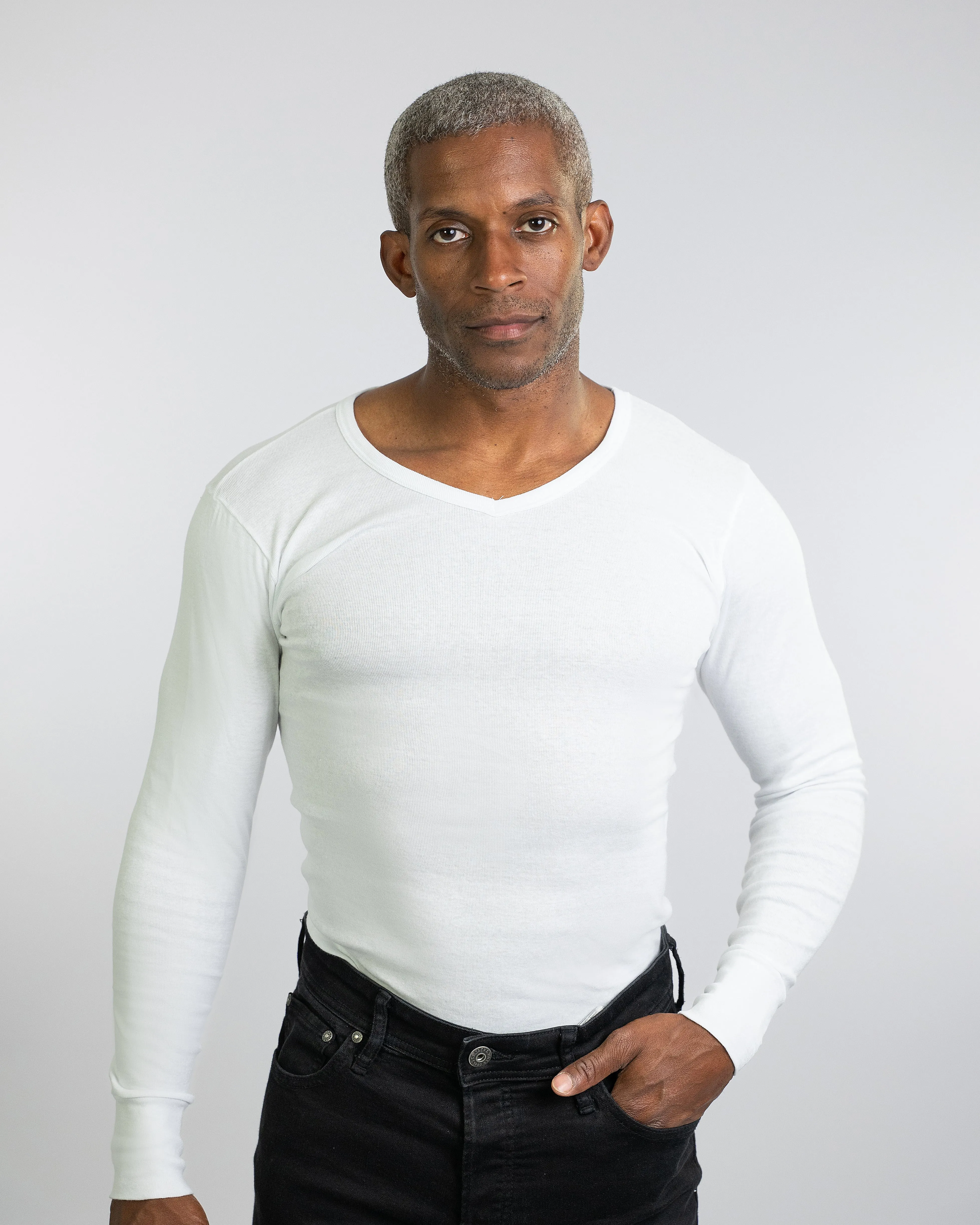 Den kuldeskære | Langærmet V-neck undertrøje