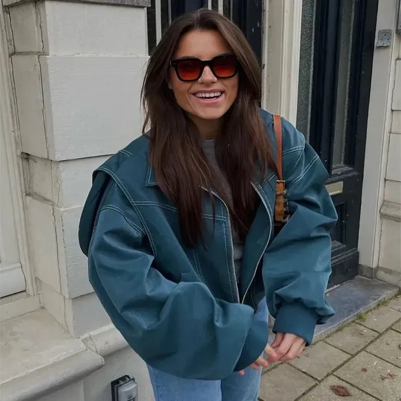 Downtown Retro Vegan Leather Jackets
