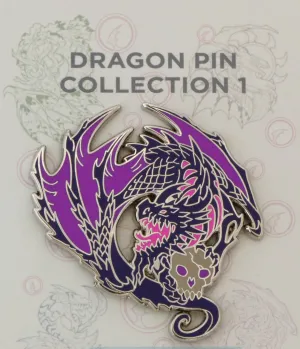 Dragon Pin (Black Dragon) | 2" Hard Enamel Pin