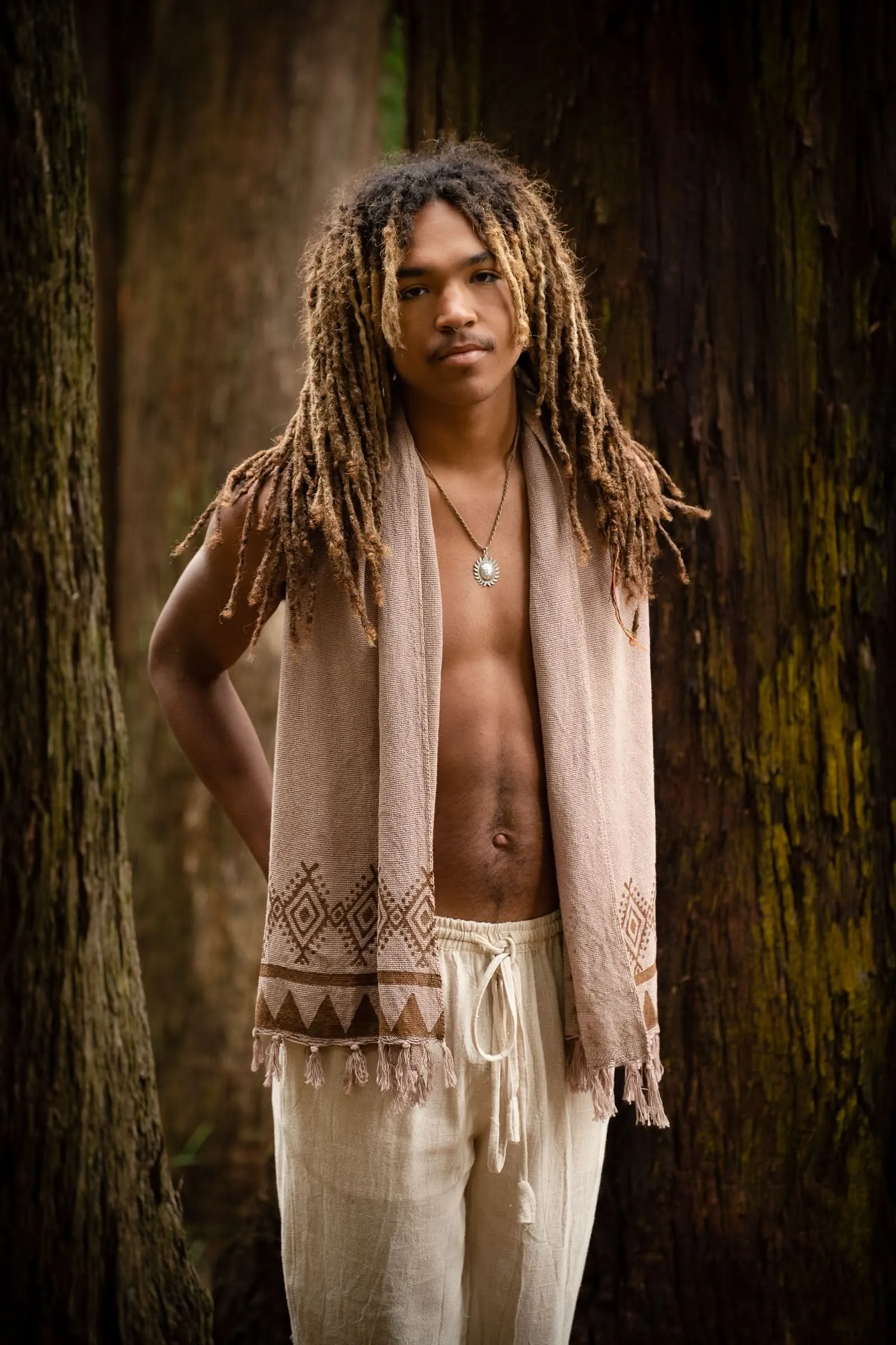 Earthy Scarf for Men - Sand