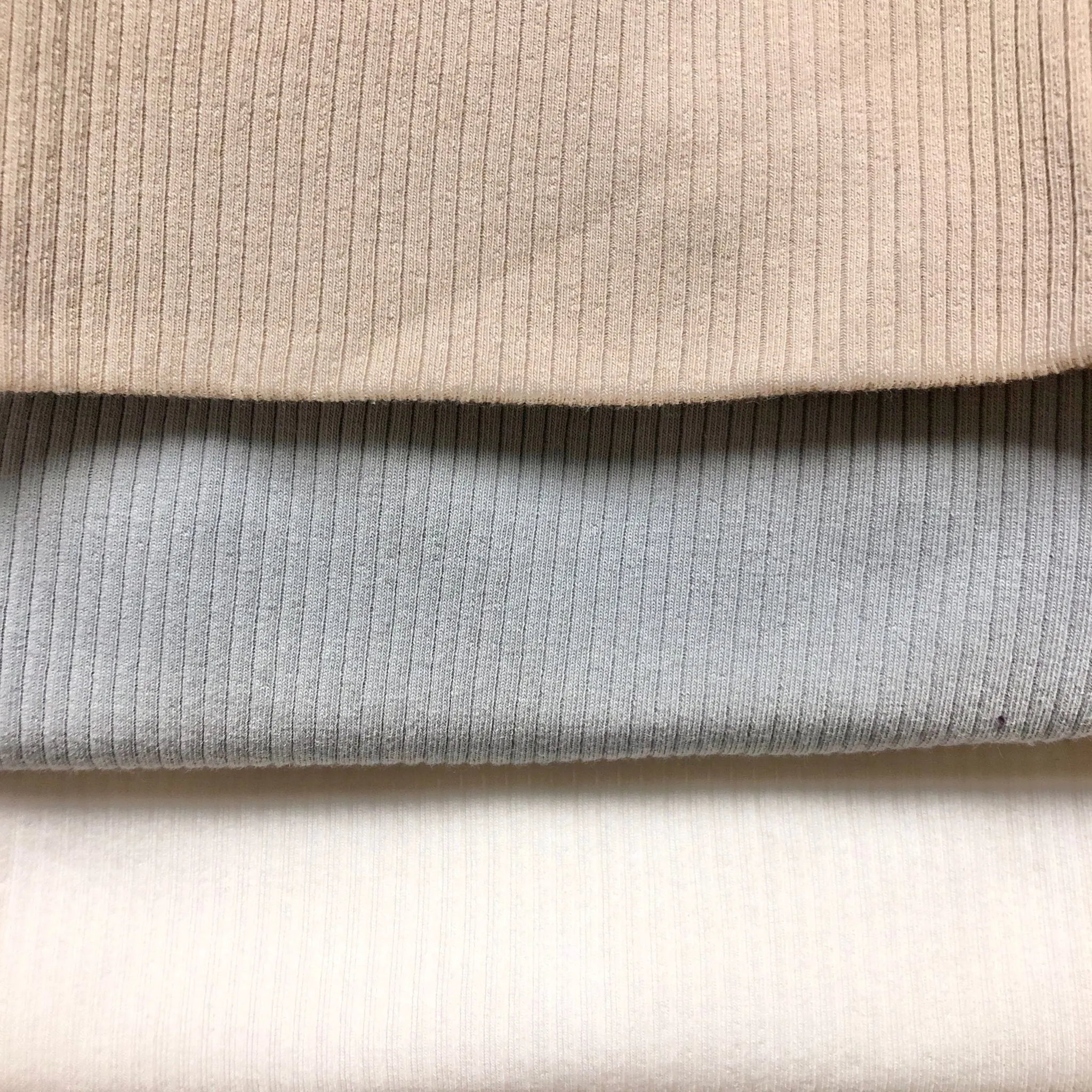 Ely's 3 Pack Ribbed Tank Undershirts- Blue/Tan/Ivory