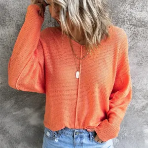 Fashion Hollow V-Neck Knit Sweater For Women Wholesale