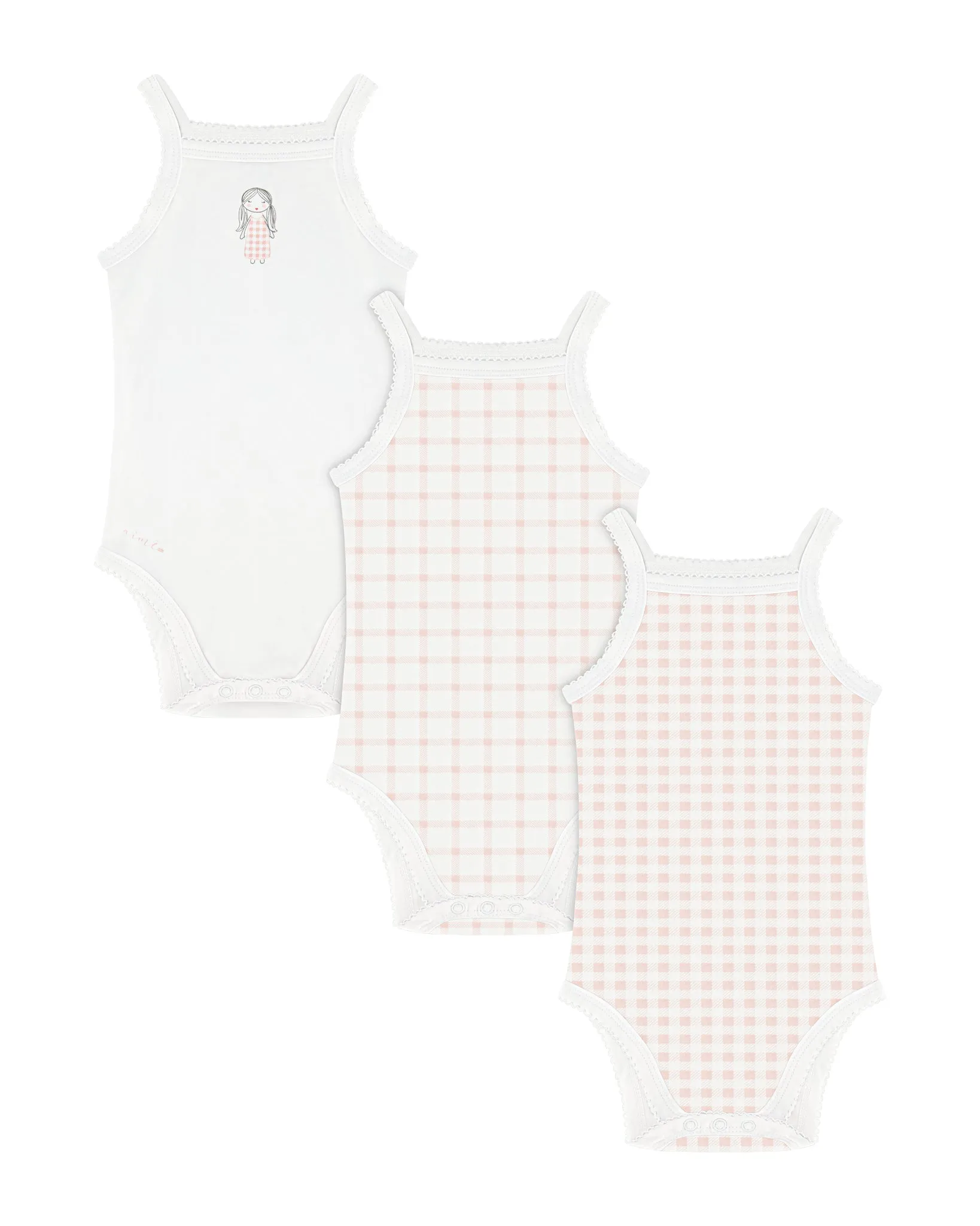 Girls Gingham Undershirts by AIME Child