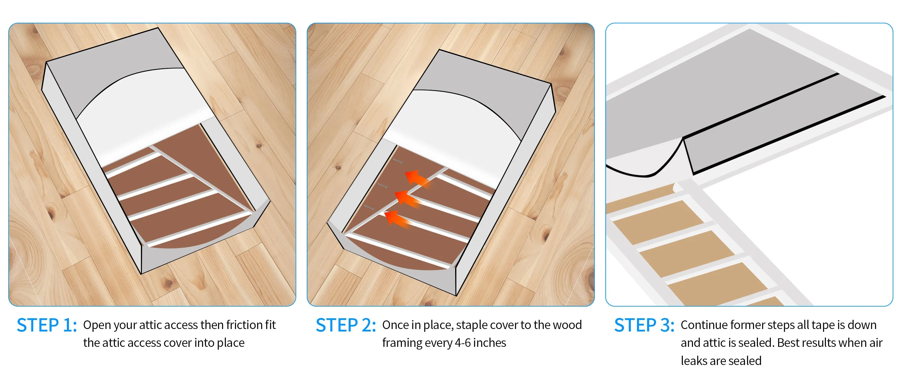 Godboat Attic Door Insulation Cover, 25" x 54" x 11" Attic Stairs Insulation Cover for Winter, Attic Insulation Cover for Summer Heat, Attic Tent Insulation Cover with Zipper Door, Attic Hatch Cover