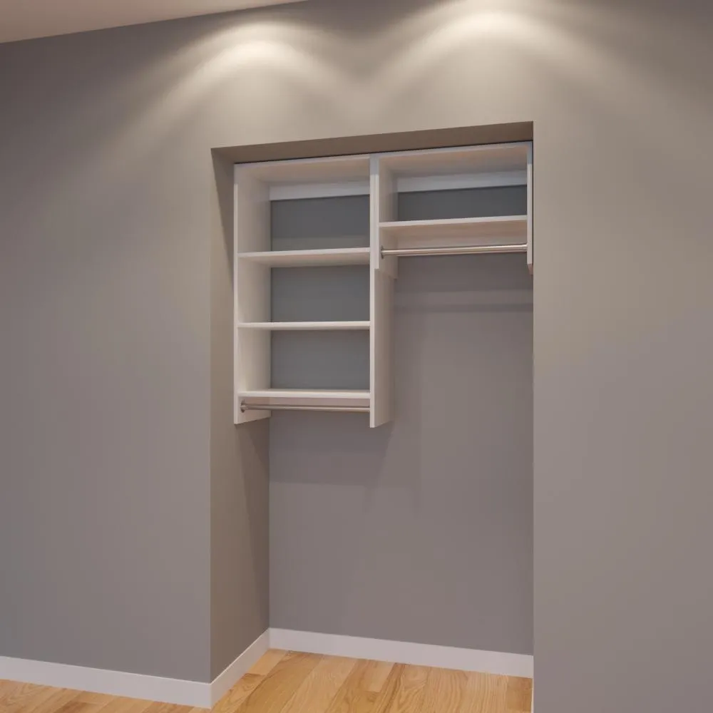Modular Closets 4 Ft Closet Organizer System - 48 inch - Style B