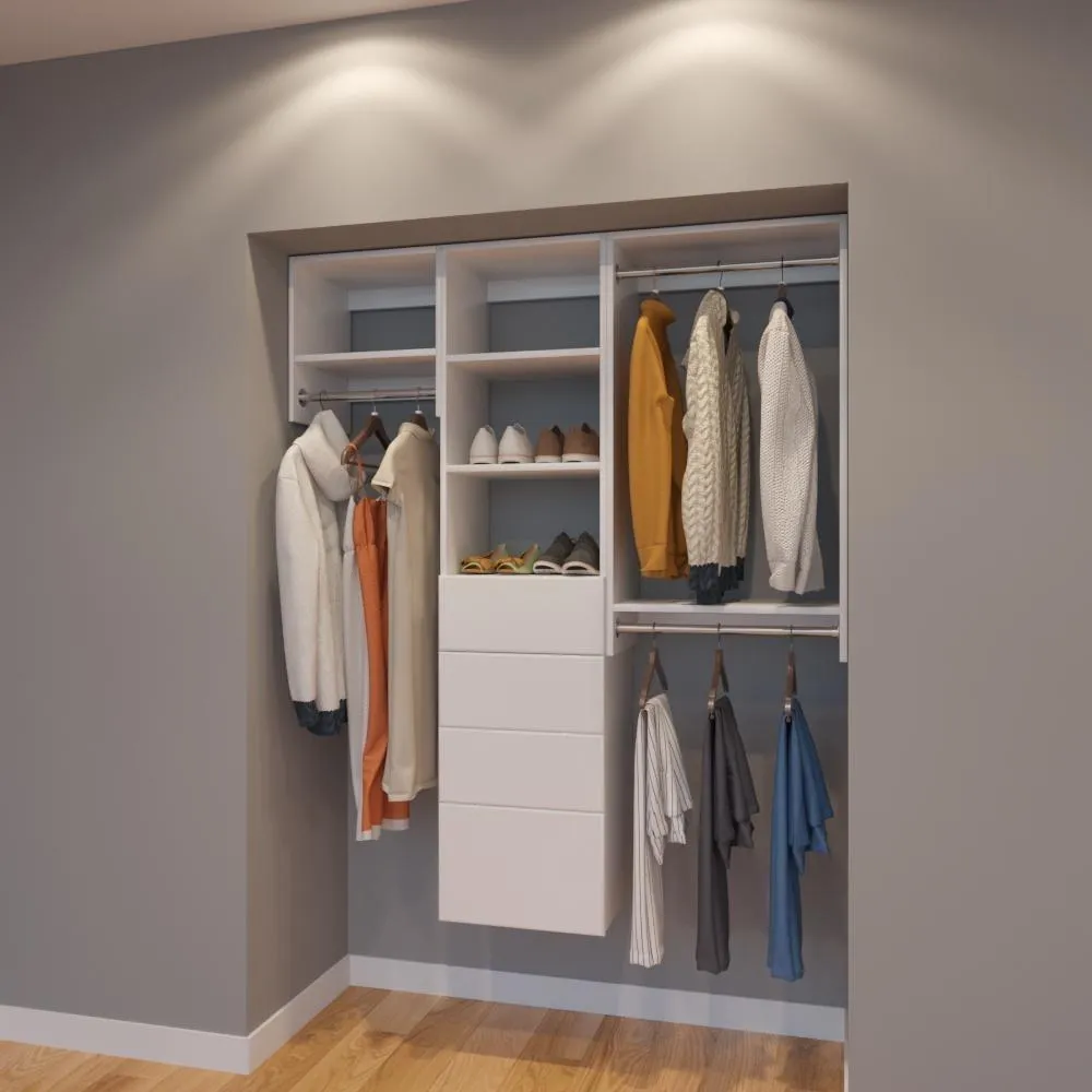 Modular Closets 5 FT Closet Organizer System - 60 inch - Style A