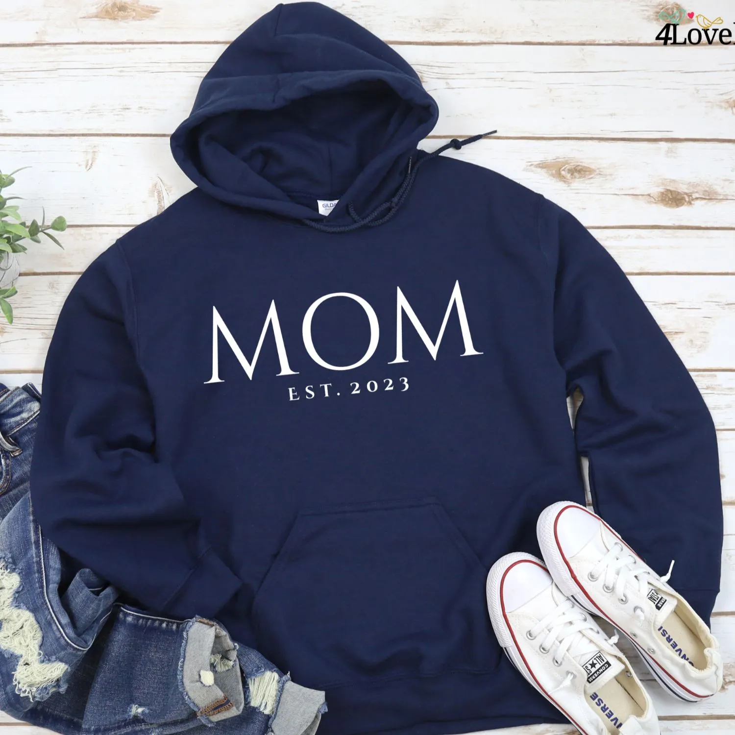 Mom/Dad Est. Matching Hoodie, Valentines Day Sweatshirt, Mother's day Shirt, Mom Mimi Gigi Aunt shirt , Mother's Day Gift, Gift for Dad