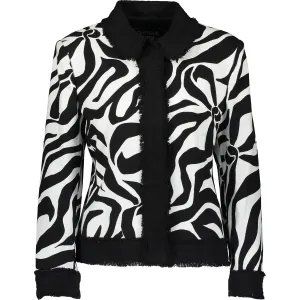 MOSCHINO  White & Black Animal Pattern Jacket