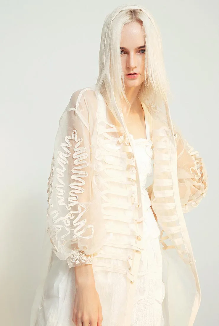 Perspective Mesh Long Jacket UV Protection Wear