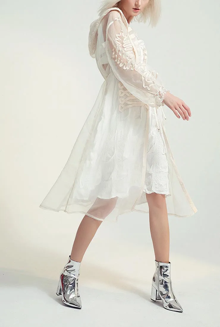 Perspective Mesh Long Jacket UV Protection Wear