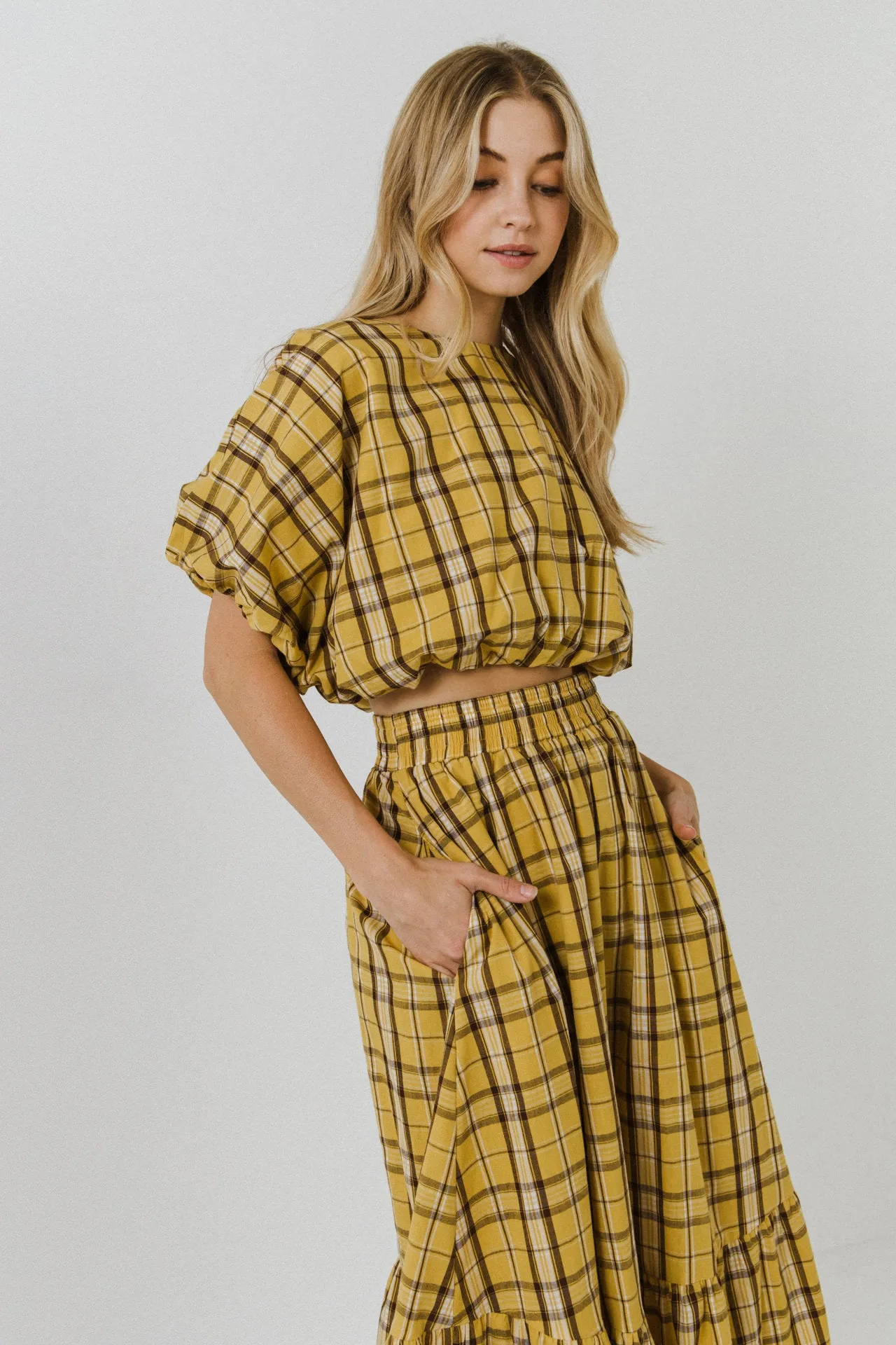 Plaid Maxi Skirt