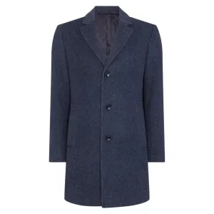 Quinn Twill Overcoat - Navy
