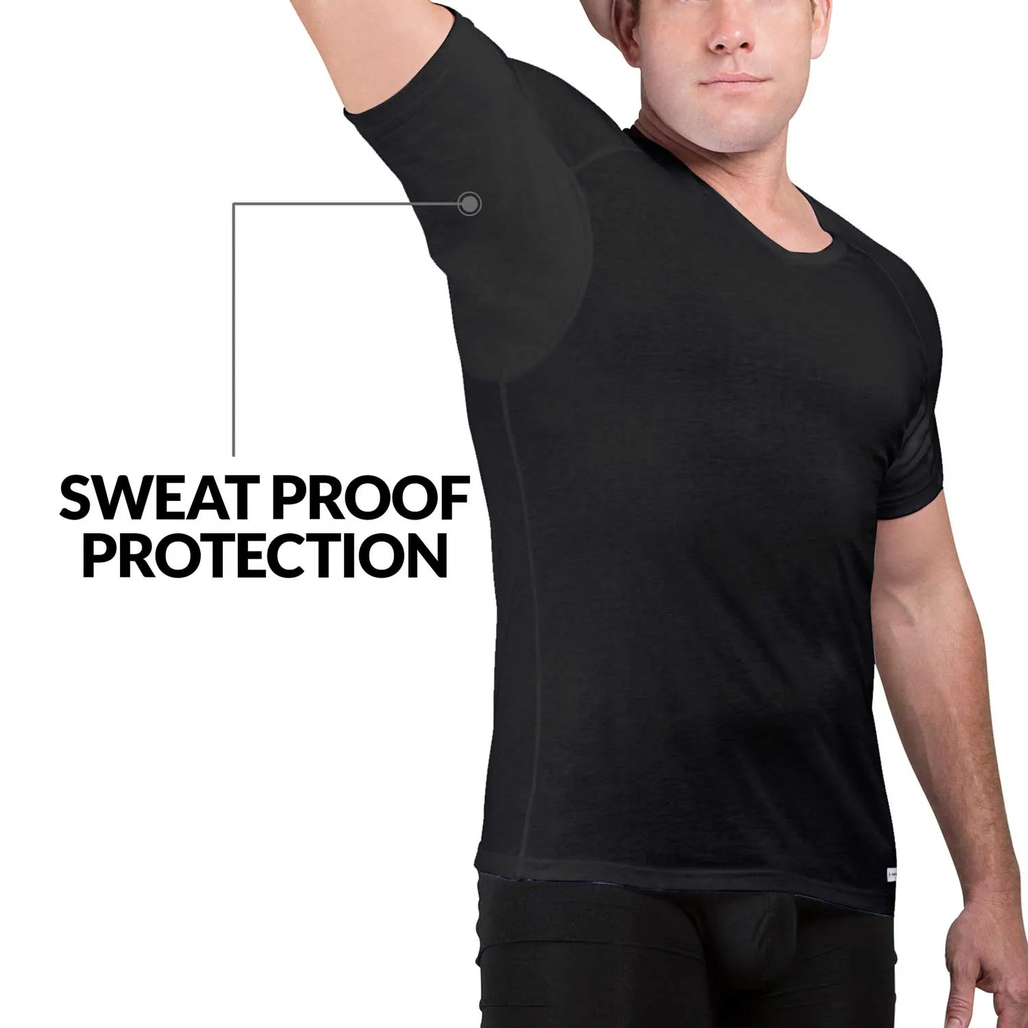 V-Neck Cotton Sweat Proof Undershirt For Men