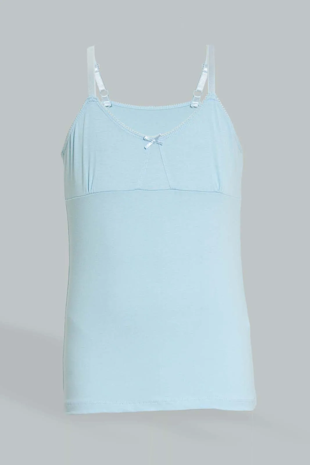 White/Blue Floral Cami Vest Set (Pack of 2)